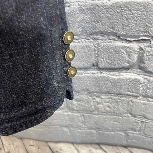 Denim & Co Cropped Capri Denim Jeans Size 12 New - Picture 4 of 9